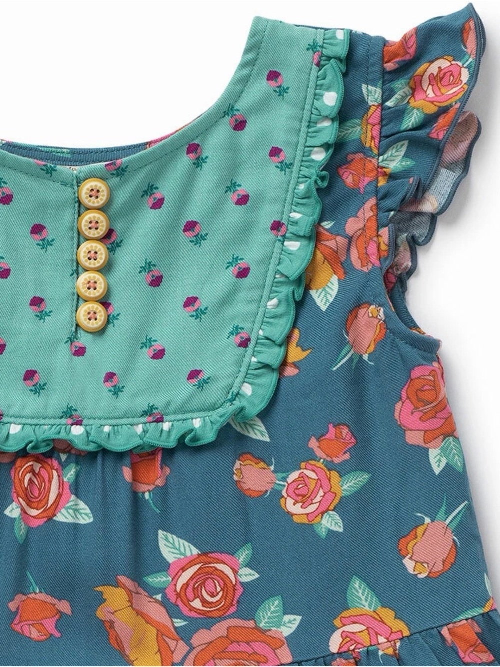 Matilda Jane Student Leader Ruffle Tiered Dress with Rose Print NWT Size 8 - Picture 2 of 10